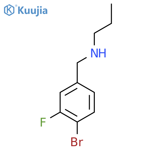 (4-bromo-3-fluorophenyl)methyl(propyl)amine structure