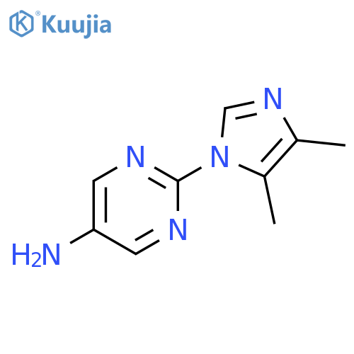 2-(4,5-dimethyl-1H-imidazol-1-yl)pyrimidin-5-amine structure