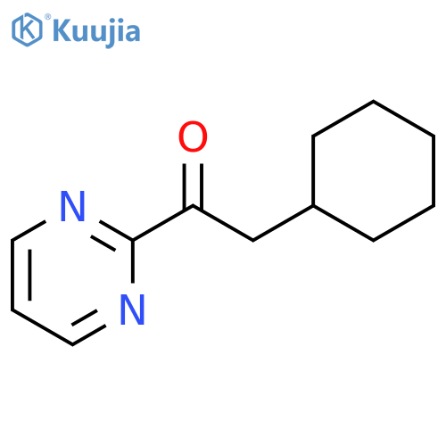2-cyclohexyl-1-(pyrimidin-2-yl)ethan-1-one structure