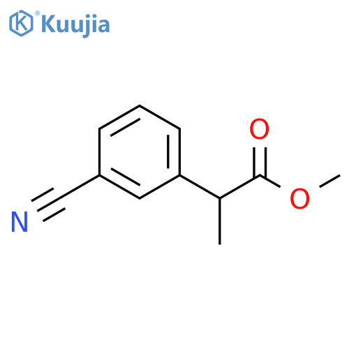 Methyl 2-(3-cyanophenyl)propanoate structure