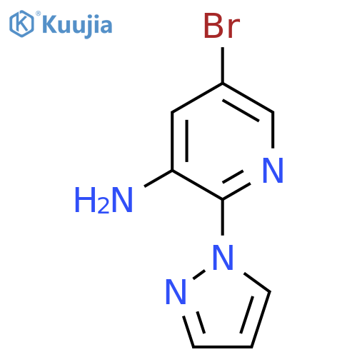 5-Bromo-2-(pyrazol-1-yl)pyridin-3-amine structure