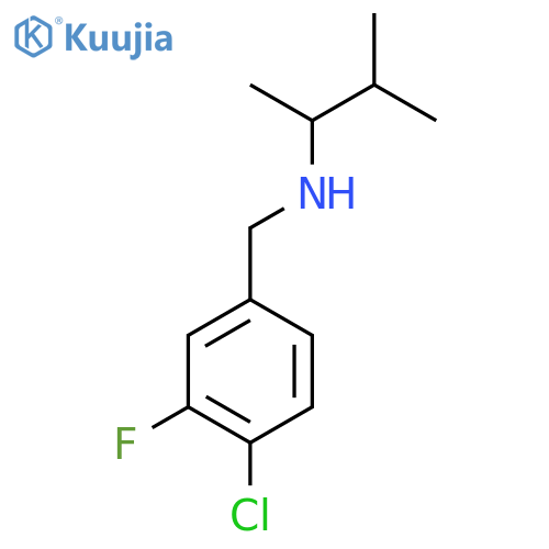 (4-chloro-3-fluorophenyl)methyl(3-methylbutan-2-yl)amine structure