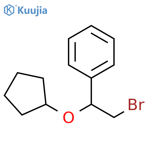 2-bromo-1-(cyclopentyloxy)ethylbenzene structure