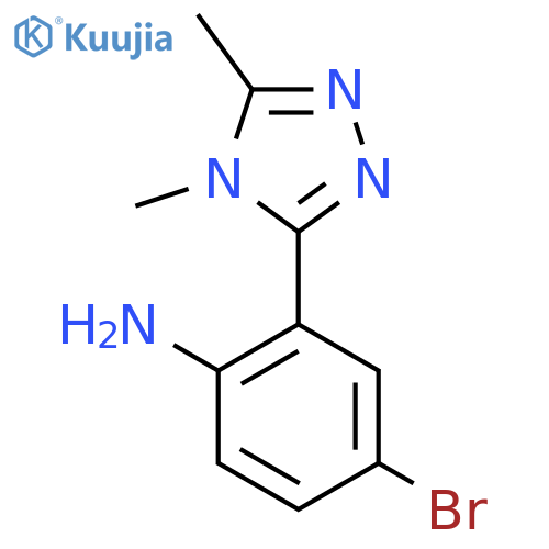 4-bromo-2-(dimethyl-4H-1,2,4-triazol-3-yl)aniline structure