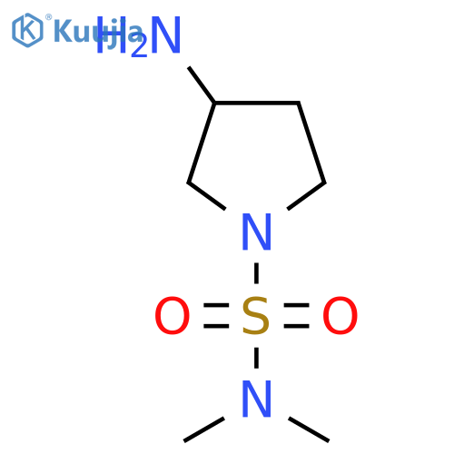 3-amino-N,N-dimethylpyrrolidine-1-sulfonamide structure