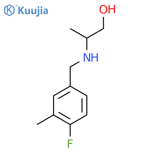 2-{(4-fluoro-3-methylphenyl)methylamino}propan-1-ol structure