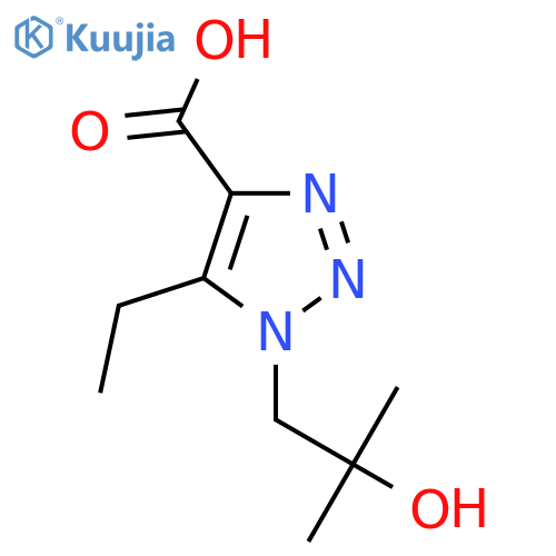 5-ethyl-1-(2-hydroxy-2-methylpropyl)-1H-1,2,3-triazole-4-carboxylic acid structure