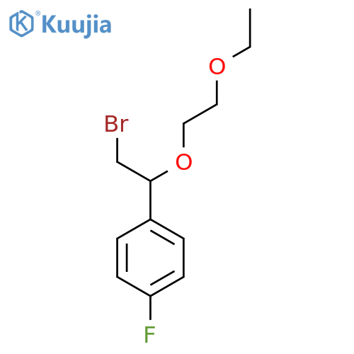1-2-bromo-1-(2-ethoxyethoxy)ethyl-4-fluorobenzene structure