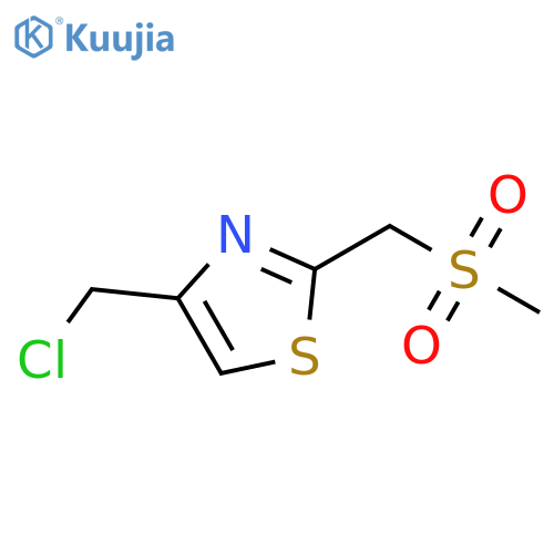 4-(chloromethyl)-2-(methanesulfonylmethyl)-1,3-thiazole structure