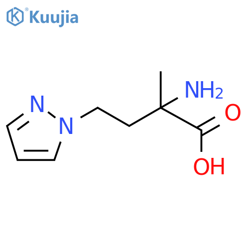 2-amino-2-methyl-4-(1H-pyrazol-1-yl)butanoic acid structure