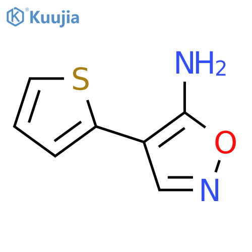 4-(thiophen-2-yl)-1,2-oxazol-5-amine structure