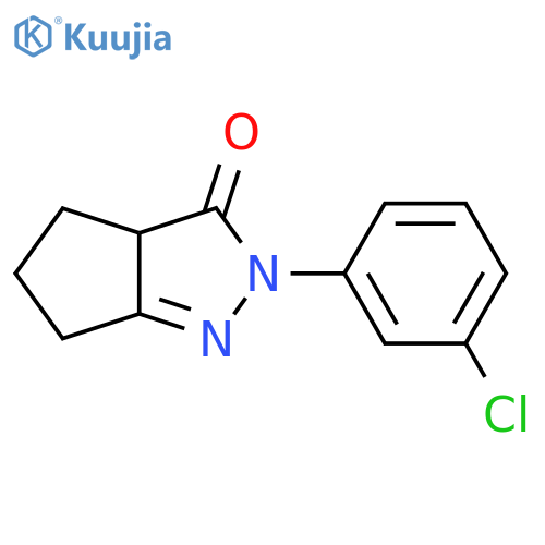 2-(3-chlorophenyl)-2H,3H,3aH,4H,5H,6H-cyclopentacpyrazol-3-one structure