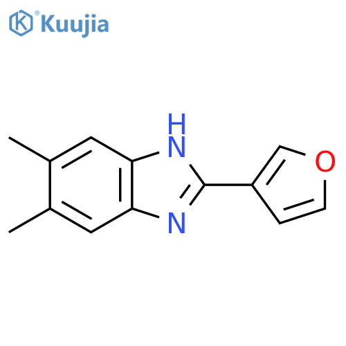 2-(Furan-3-yl)-5,6-dimethyl-1H-benzo[d]imidazole structure