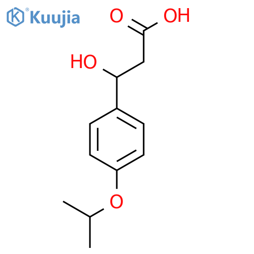 3-hydroxy-3-4-(propan-2-yloxy)phenylpropanoic acid structure