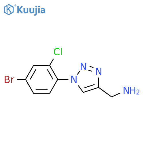 [1-(4-Bromo-2-chlorophenyl)-1H-1,2,3-triazol-4-yl]methanamine structure