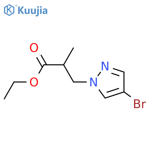 ethyl 3-(4-bromo-1H-pyrazol-1-yl)-2-methylpropanoate structure