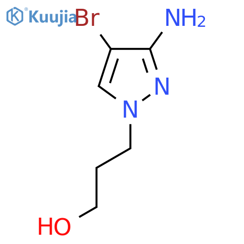3-(3-Amino-4-bromo-1h-pyrazol-1-yl)propan-1-ol structure