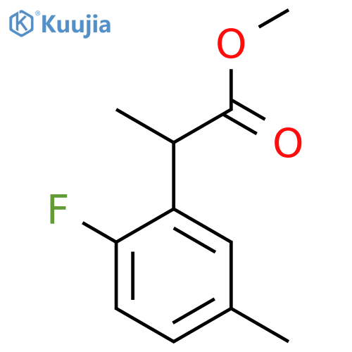 Methyl 2-(2-fluoro-5-methylphenyl)propanoate structure