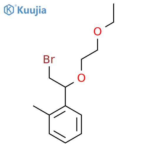 1-2-bromo-1-(2-ethoxyethoxy)ethyl-2-methylbenzene structure