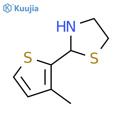2-(3-methylthiophen-2-yl)-1,3-thiazolidine structure