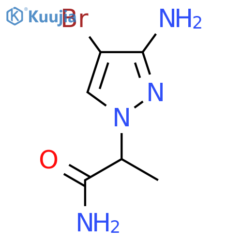 2-(3-amino-4-bromo-1H-pyrazol-1-yl)propanamide structure