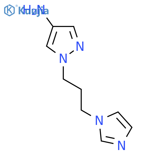 1-3-(1H-imidazol-1-yl)propyl-1H-pyrazol-4-amine structure