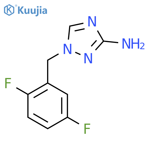 1-[(2,5-difluorophenyl)methyl]-1H-1,2,4-triazol-3-amine structure