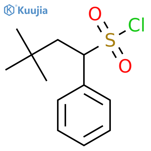 3,3-Dimethyl-1-phenylbutane-1-sulfonyl chloride structure