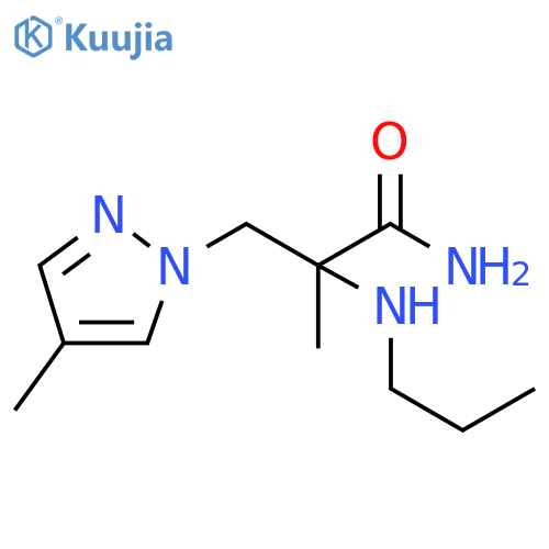 2-methyl-3-(4-methyl-1H-pyrazol-1-yl)-2-(propylamino)propanamide structure