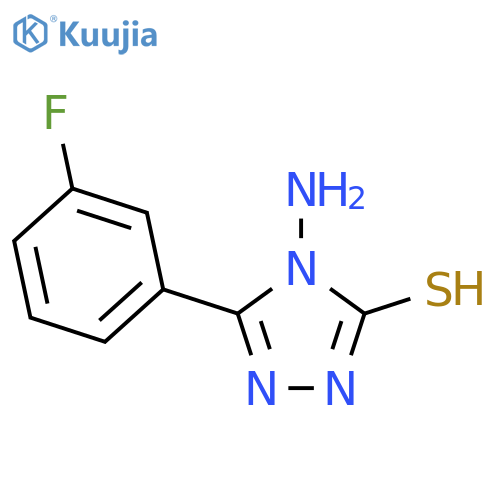4-amino-5-(3-fluorophenyl)-4H-1,2,4-triazole-3-thiol structure