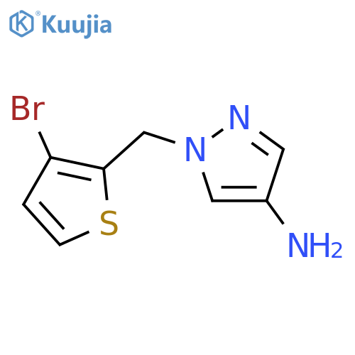 1-(3-bromothiophen-2-yl)methyl-1H-pyrazol-4-amine structure