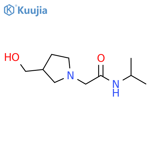 2-[3-(hydroxymethyl)pyrrolidin-1-yl]-N-(propan-2-yl)acetamide structure