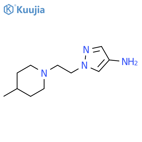 1-2-(4-methylpiperidin-1-yl)ethyl-1H-pyrazol-4-amine structure