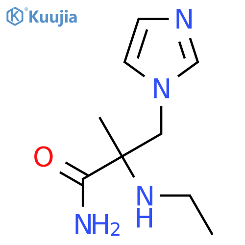 2-(ethylamino)-3-(1H-imidazol-1-yl)-2-methylpropanamide structure