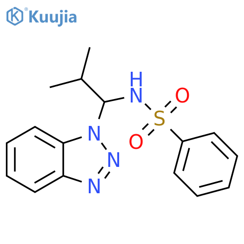 N-[1-(1H-1,2,3-Benzotriazol-1-yl)-2-methylpropyl]benzenesulfonamide structure