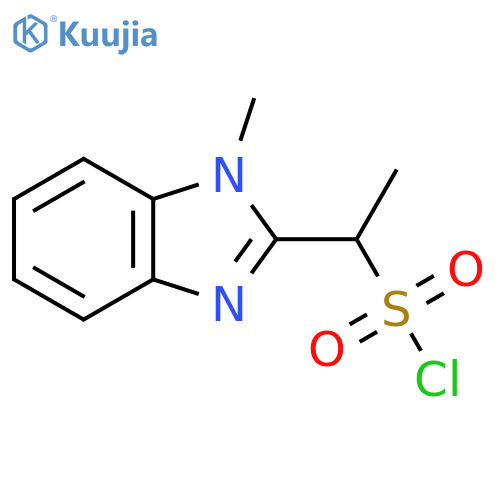 1-(1-methyl-1H-1,3-benzodiazol-2-yl)ethane-1-sulfonyl chloride structure
