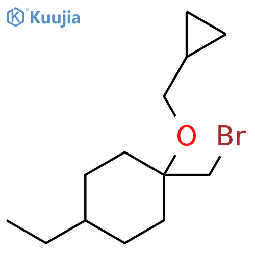 1-(bromomethyl)-1-(cyclopropylmethoxy)-4-ethylcyclohexane structure