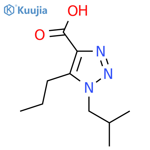1-(2-methylpropyl)-5-propyl-1H-1,2,3-triazole-4-carboxylic acid structure