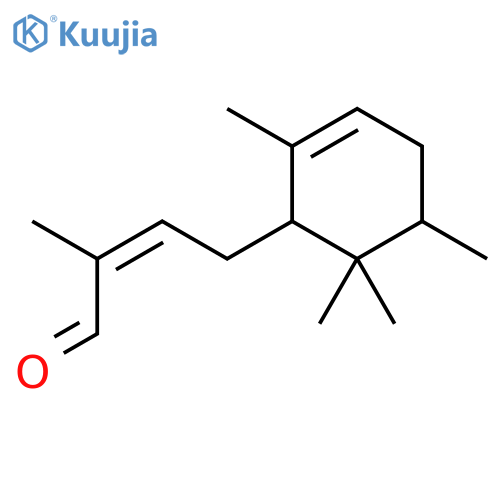 (1R,5S,E)-2-methyl-4-(2,5,6,6-tetramethylcyclohex-2-en-1-yl)but-2-enal structure