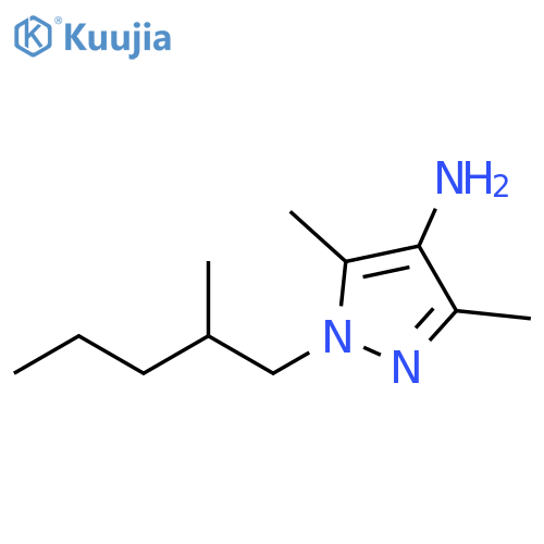 3,5-dimethyl-1-(2-methylpentyl)-1H-pyrazol-4-amine structure