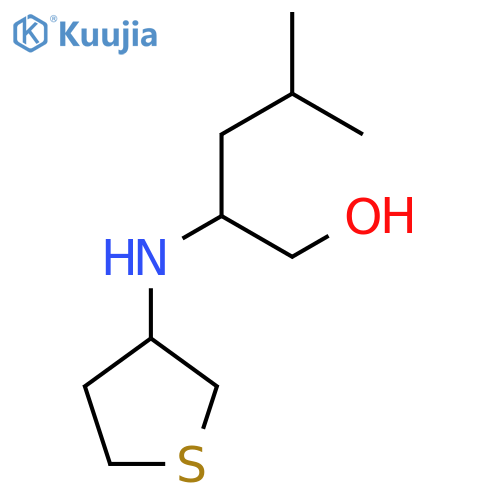 4-methyl-2-[(thiolan-3-yl)amino]pentan-1-ol structure