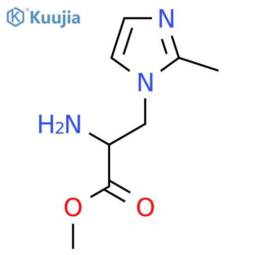 methyl 2-amino-3-(2-methyl-1H-imidazol-1-yl)propanoate structure