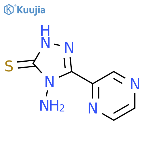 4-amino-5-(pyrazin-2-yl)-4H-1,2,4-triazole-3-thiol structure
