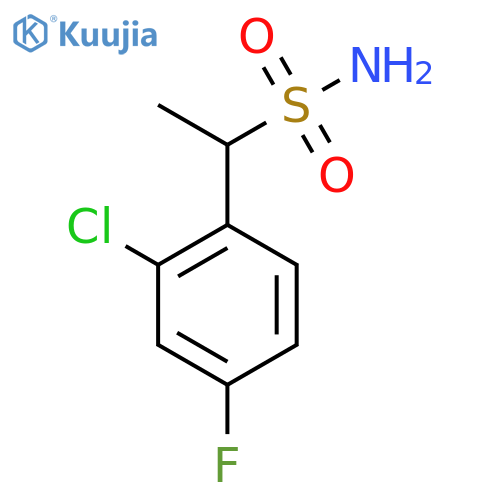 1-(2-Chloro-4-fluorophenyl)ethane-1-sulfonamide structure