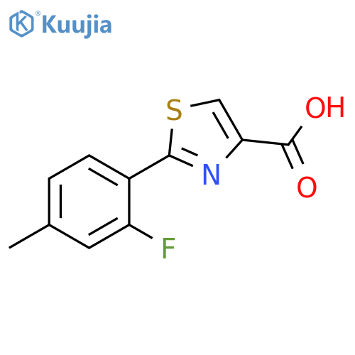 2-(2-fluoro-4-methylphenyl)-1,3-thiazole-4-carboxylic acid structure