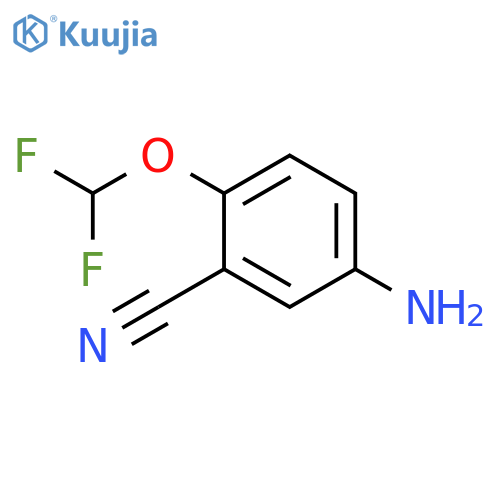 5-amino-2-(difluoromethoxy)benzonitrile structure
