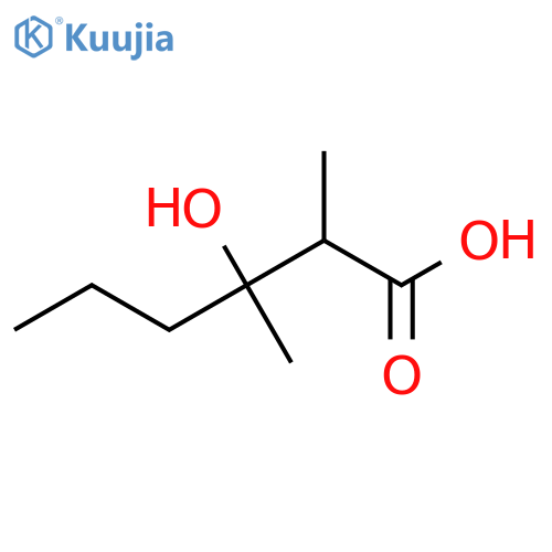 3-Hydroxy-2,3-dimethylhexanoic acid structure