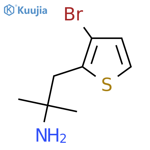 1-(3-bromothiophen-2-yl)-2-methylpropan-2-amine structure