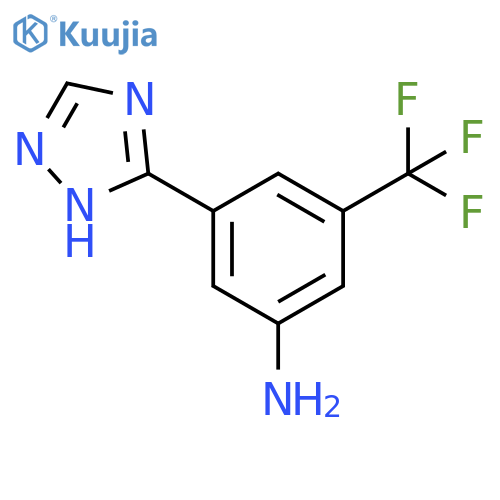 3-(1H-1,2,4-triazol-3-yl)-5-(trifluoromethyl)aniline structure