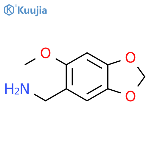 (6-methoxy-2H-1,3-benzodioxol-5-yl)methanamine structure